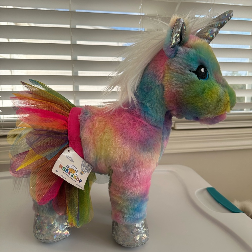 Kids Build-A-Bear Rainbow Unicorn Plush